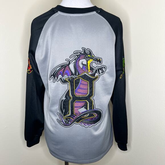 Walt Disney World Sweatshirt SMALL Dragons #8 Gwythaint & Mushu Crewneck Gray - Picture 3 of 8